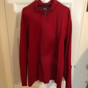 Mock neck pullover with zip